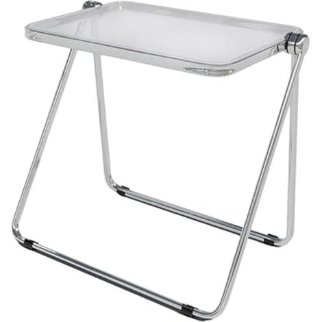 Table d'appoint pliable en acrylique - Petite table pliante d'extérieur - Petite table à plateau - Table de balcon - Table pour ordinateur portable - Petit bureau pour l'extérieur, le salon, la (1/5)