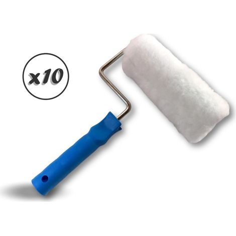 Rouleau peinture polyester poils longs Ø alésage 8 mm - Quantité x10 - Poils longs (1/4)