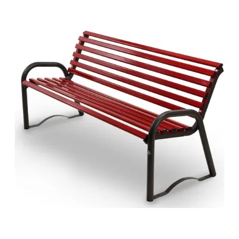 Panca Bologna 622 metallo zincato schienale braccioli 158x57x72h colori vari - Grigio micaceo/RAL 3003