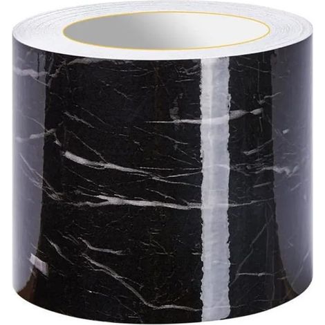 Bordure de papier peint adhésive, frise murale autocollante pour cuisine, salle de bains, plafond, salon, - Obsidienne 20cm X 500cm (1/5)