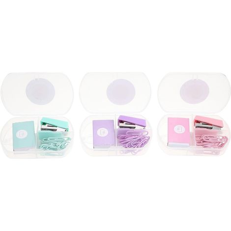 Kit d'agrafeuse de bureau, 3 jeux d'outils reliure en plastique (1/5)