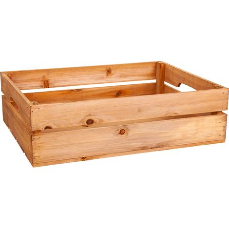 Cajón de madera marrón 44x34x12,5 (1/5)