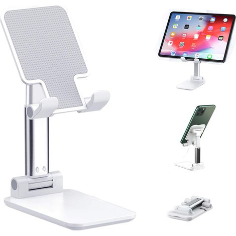 Support Téléphone Portable - Réglable En Hauteur Et En Angle - Pour Bureau Et Maison - Compatible Tous Smartphones Et Tablettes 3,5 À 10,5 Pouces - 1 Pièce (1/5)