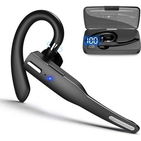 Écouteurs Bluetooth pour téléphone portable. casque Bluetooth compatible avec les téléphones Android et iPhone. Casque Bluetooth avec réduction de bruit pour le bureau et la conduite. (1/5)