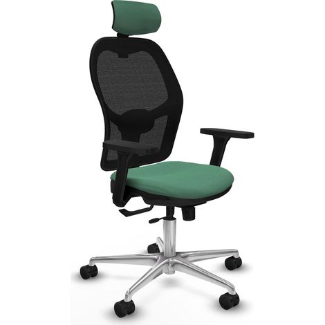 Chaise piqueras y crespo Jorquera noir aluminium maille (1/2)