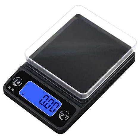 Balance de précision pour bijoux / Balance à café / Balance de poche haute précision noire 500 g / 0,1 g M (1/5)