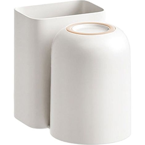 Set di 2 porta spazzolini da denti, montaggio a parete senza fori, porta bicchiere per collutorio, scaffale multifunzionale per articoli da toeletta, facile da installare, salvaspazio, resistente. (1/5)