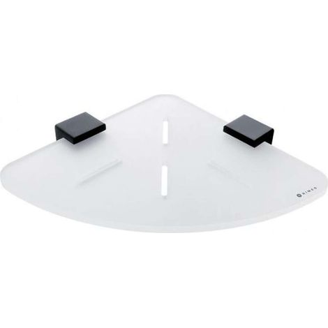 Nimco Kibo - Estante esquinero, negro mate/blanco mate Ki-X208-90 (1/2)