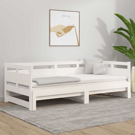 Sofá cama extraíble sin colchón blanco 2x(90x200) cm (1/5)