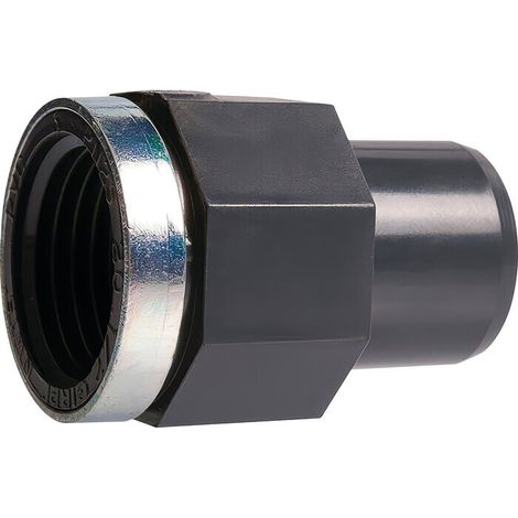 Manchon PVC pression noir droit -GIRPI - F 1' - Diamètre 32 mm