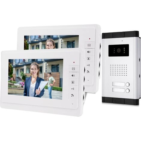 Interphone Vidéo Couleur Filaire Système de Porte IR Caméra de Vision Nocturne écrans de Contrôle Intérieur pour Appartements Moniteurs (1/5)