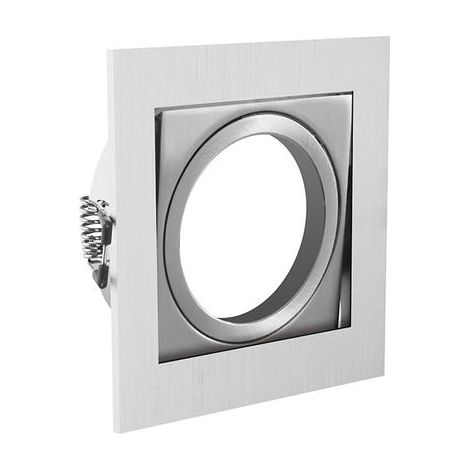 Spot de plafond - carré, inclinable, aluminium, vila inox OP-vilakw-02 GTV 7532