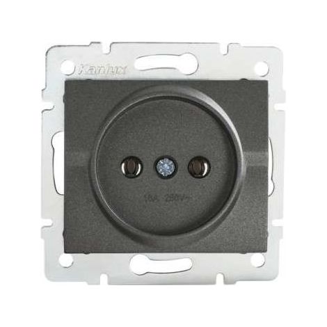 Prise de courant simple LOGI graphite Kanlux 25262 (1/3)