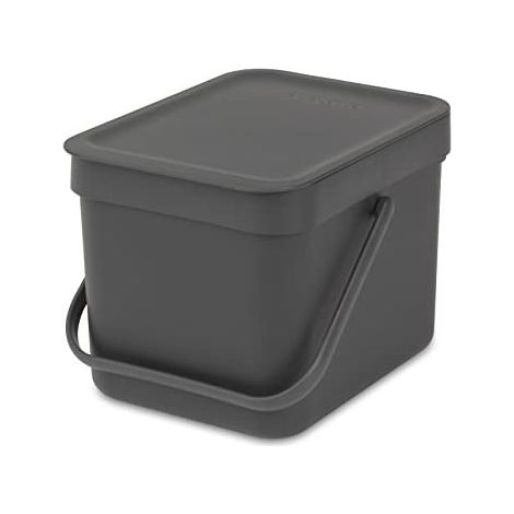 CUBO RECICLAJE SORT & GO' GRIS 6 L  - 10 97 20