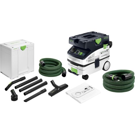 Festool CTL MINI I CLEANTEC Aspiratore mobile 1200 watt 10 l classe di polvere L ( 578311 ) + set di pulizia craftsman 8 pezzi ( 577258 )