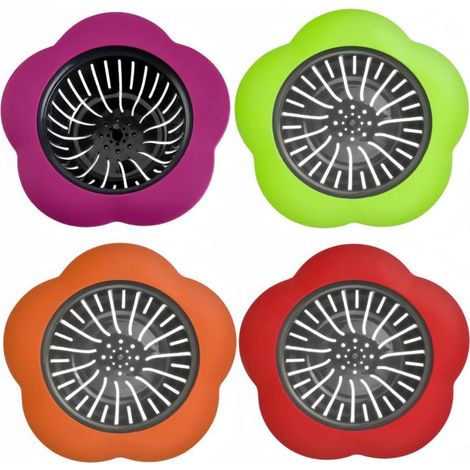 Passoire Évier Silicone – Rebord 11,4cm – Lot 4 – Anti-Obstruction – Multicolore (1/5)