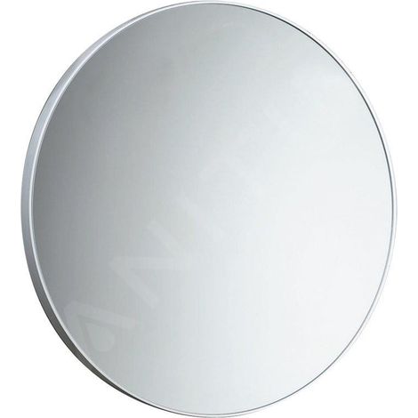 Miroir rond dans cadre en plastique ø 60cm, blanc (1/3)