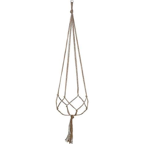 Suspension pour plantes en macramé, pot de fleurs suspendu en corde de coton faite main, support pour plantes bohème de 104 cm pour décoration intérieure et extérieure, convient aux pots de 15 à 25 cm (1/4)