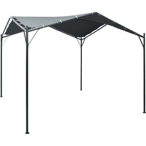 vidaXL Gazebo Padiglione Tenda Tettoia 3x3 m Acciaio Antracite