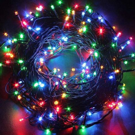 Guirlande lumineuse multicolore longueur 20 m avec 200 LED 8 modes d'éclairage étanche pour décoration de Noël maison jardin mariage et fêtes intérieur et extérieur (1/5)