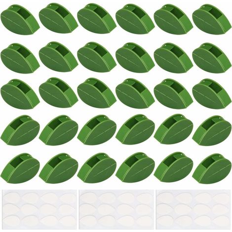 30 Pièces Clip Plante Grimpante Mur, Clips de Fixation Vigne Clips Plantes Auto-adhésifs en Forme de Feuille avec Point de Colle (1/5)