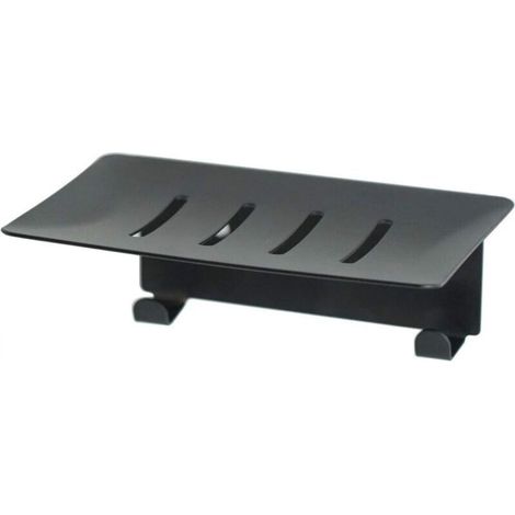 Soap dish, wall-mounted shower tray, kitchen or bathroom sink holder, black
