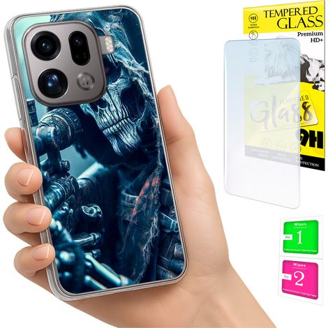 Custodia per Oppo Find X9 Pro con cover fotografica e vetro temperato 9H. (1/5)