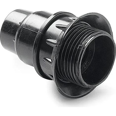 Portalámparas roscado negro con tope y arandela E-14 de Famatel 466