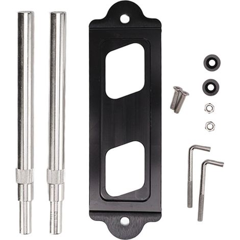 Black Metal Car Battery Mounting Bracket Kit for Civic CRX S2000 (1/5)