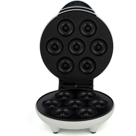 Mini máquina eléctrica para hacer donuts para uso doméstico – Multifuncional, antiadherente, sartén de doble cara, ABS/metal – Capacidad de 1,4 litros (1/4)