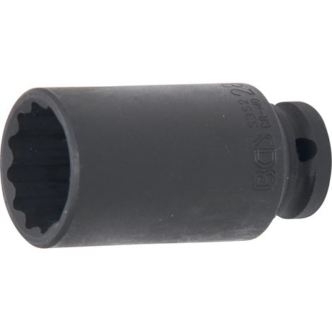 BGS Douille de force entraînement dodécagonal carré intérieur 12,5 mm (1/2") SW 28 mm - 5352 (1/2)
