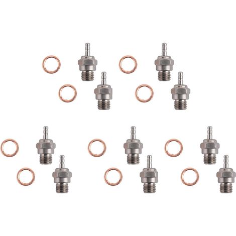 10 Pièces Bougies de PréChauffage Hot Spark Pièces de  Accessoires pour Camion Nitro Remplacer OS RC Voiture 70117, N4 (1/5)
