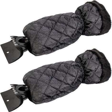 2-pack ice scraper for cars – window scraper glove, snow scraper with waterproof coating, removes ice and keeps hands warm – 2 pieces (1/5)