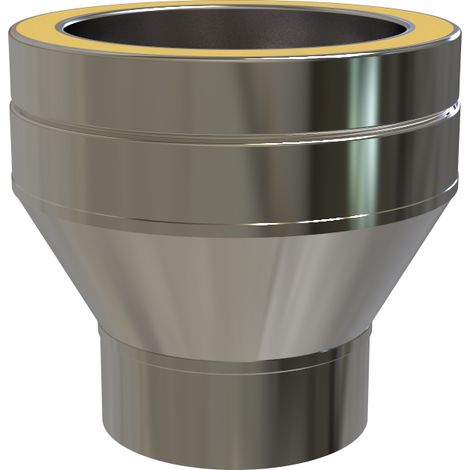 Adaptador de caldera, Ø 125 boca caldera a tubo Ø 125 Serie KW