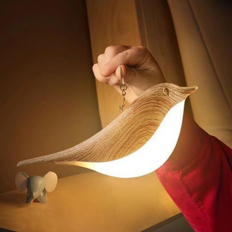 ACKERMAN Lampe de chevet tactile LED en forme d'oiseau, lampe parfumée et décorative pour chambre à coucher, lampe de nuit créative aromatique (1/4)