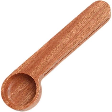 Cuillère doseuse en bois pour café, avec clip et manche en bois, pour café moulu, grains de café, thé ou poudre protéinée.-AquaForge (1/5)