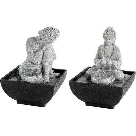 FONTANA VASETTO CON BUDDHA 13X13XH18CM IN 2 ASSORT (1/2)