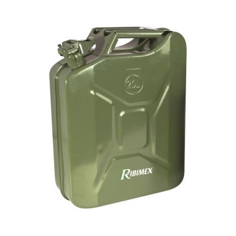 Ribiland – Jerrican en métal 20 litres – Traitement antirouille – Stockage produits chimiques – Norme UN – Dimensions 34x12x47 cm