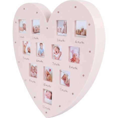 Cadre photo lumineux BESPORTBLE avec toise pour bébé (1/5)