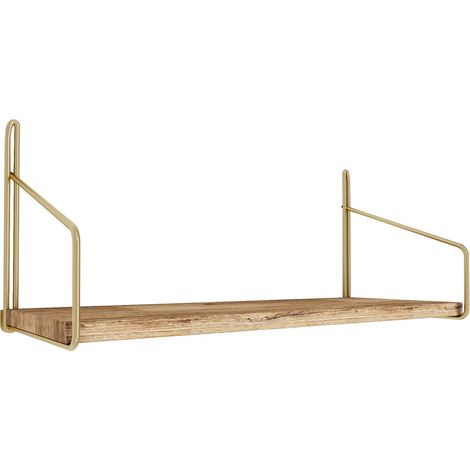 Mensola da parete, mensola portaoggetti Shelf Gold Marrone (1/5)