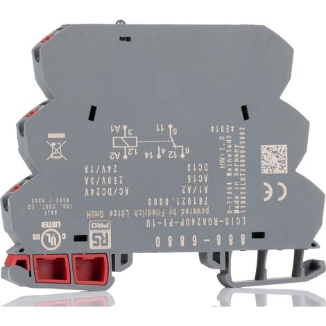 RS PRO Relais sans accrochage 1 RT, bobine 24V c.a. / V c.c. Rail DIN ( Prix pour Paquet de 5 ) (1/3)