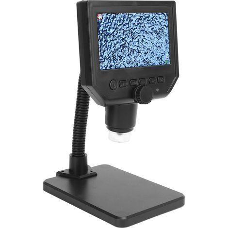 Digitales Mikroskop mit 4,3-Zoll-IPS-Bildschirm für hochauflösende, klare Bilder, Inspektionsmikroskop, EU-Stecker (100–240 V) (1/5)