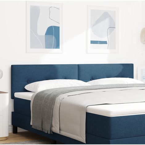 vidaXL Tête de lit réglable en hauteur Bleu 180 cm tissu