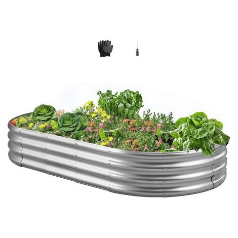Potager Surélevé Métal 180x90x29 cm Carré Potager Surélevé (1/5)