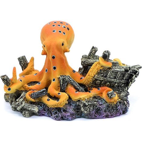 Aquarium-Harzdekoration: Oktopus-Versteck, Höhlenschloss für Kampfgarnelen