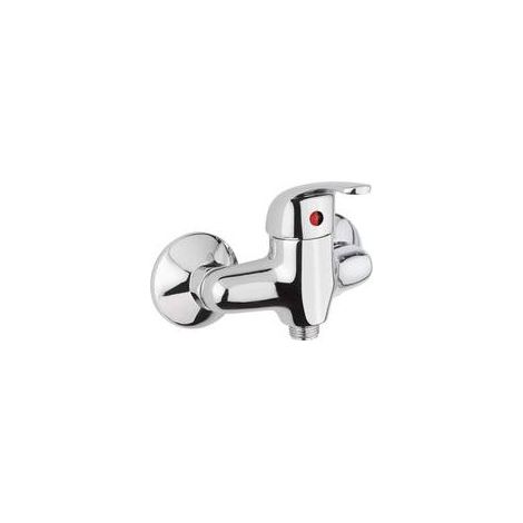Mitigeur de douche extérieur 12087 – Laiton chromé – Raccordement entraxe 10 cm – Inclus : raccords excentriques 1/2" gaz – Damast (1/4)