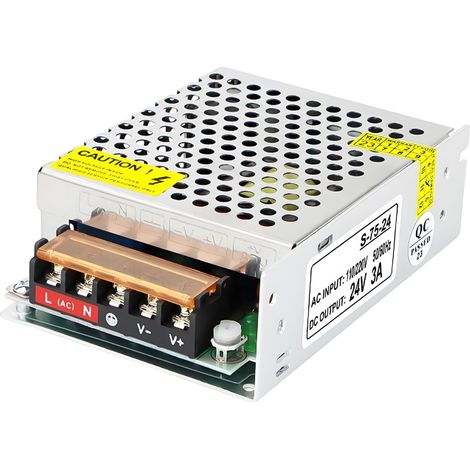 Alimentation à découpage 110V/220V to DC 24V 3A 75W Alimentation à découpage, Alimentation à découpage de Taille réduite Pilote LED, convertisseur, transformateur, Adaptateur pour Bande Lumineuse (1/5)