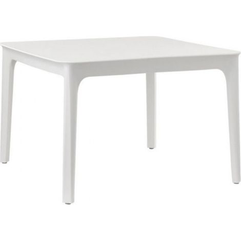 Table de jardin, Table d'appoint d'extérieur - 60x60 - ARGO Blanc en Plastique, Scab design