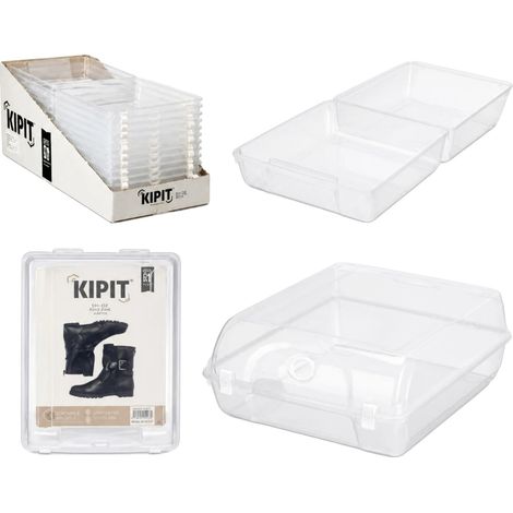 Schuhaufbewahrungsbox, stapelbares Design, langlebiges PP-Kunststoff, 383115 cm (1/2)