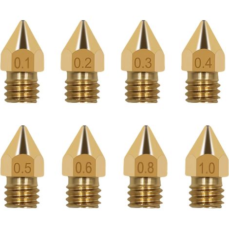 Lot de 32 Buses Imprimante 3D - 8 Tailles (0.1-1.0mm) pour Ender 3/5/6, CR-10 Series, Édition Complète Acier Inoxydable (1/5)